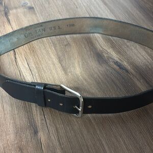 Men's Black Leather Belt